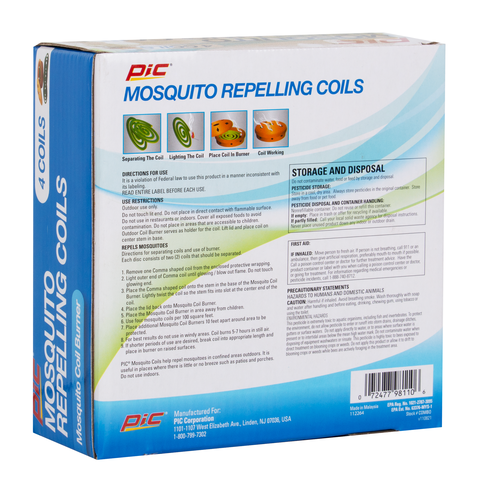 PIC Mosquito Repelling Coils and Terra Cotta Burner – NaturesGoodGuys