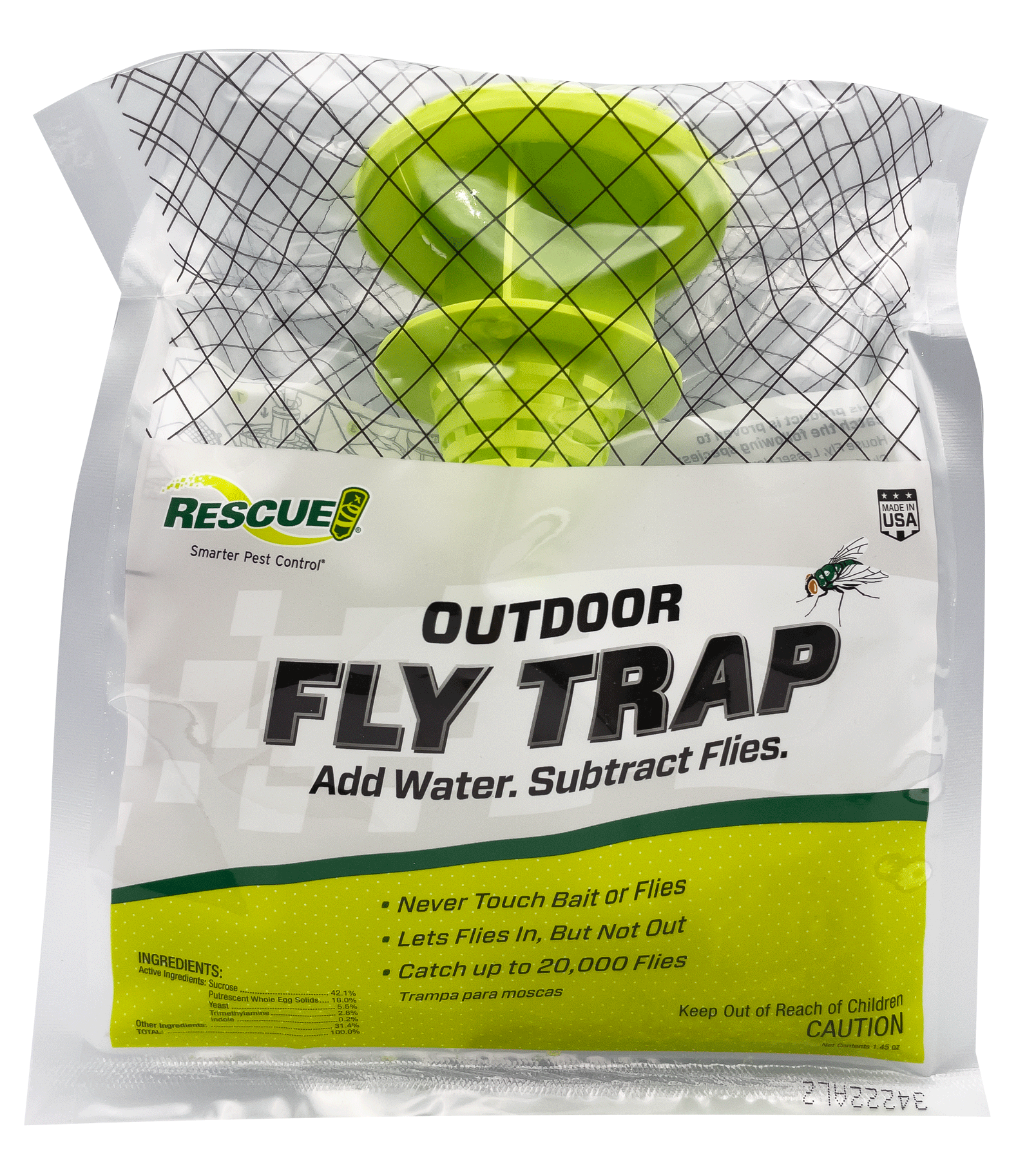  RESCUE! Outdoor Disposable Fly Trap, Green, 2 Pack